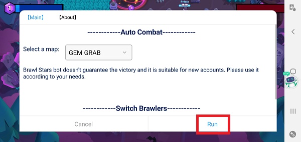 Run to execute Brawl Stars Bot when entering the game..jpg