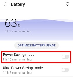 Turn off the phone power saving mode.jpg