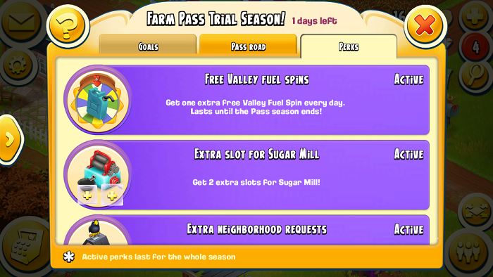 Perks for Hay Day Farm Pass.PNG